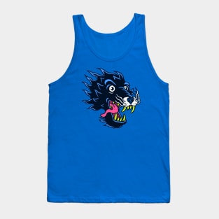 Neo Traditional Wolf Mouth Dripping Tank Top